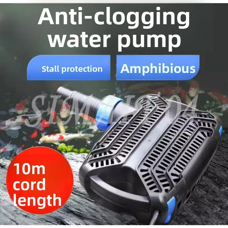 Fish Pond Pump Submersible Pump Pond Circulation System High Flow Pumping Filtration Freshwater Dual-purpose 70W/80W/100W