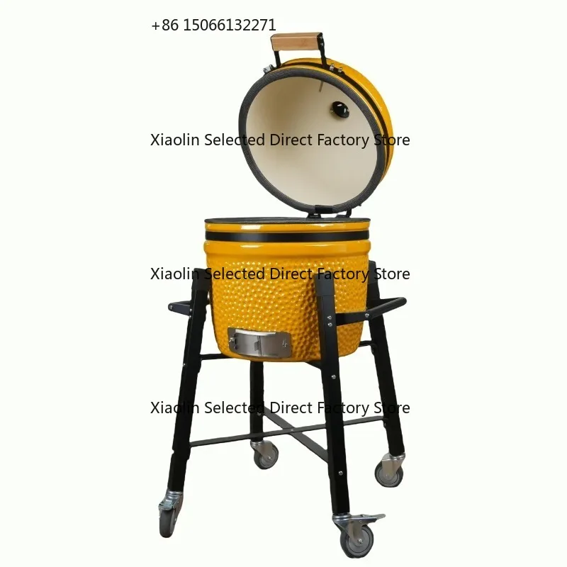 

New Arrival15-Inch Ceramic BBQ Grill High Quality Outdoor Garden Folding Grill With Trolley For Home Use Outd