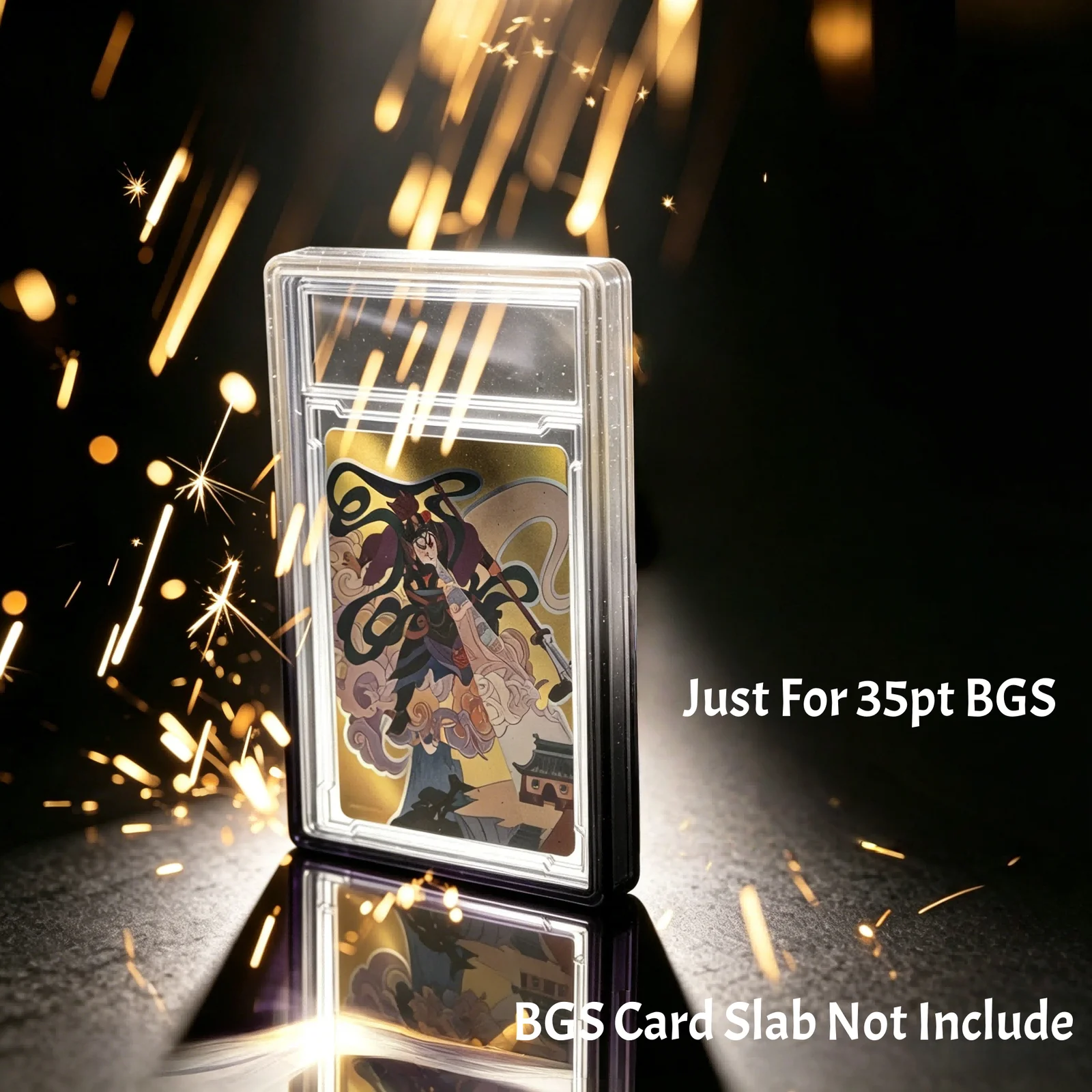 Glitzer-TPU-Schutzhülle mit transparenter Rückseite für BGS 35PT bewertete Sammelkarten