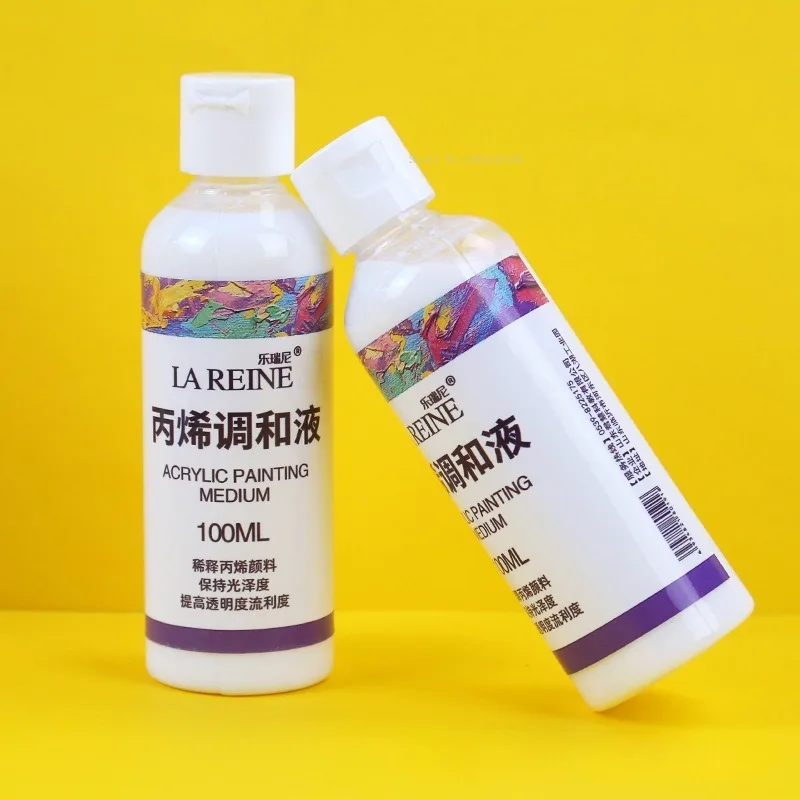 100/500ml Acrylic Blending Liquid Art Painting Supplies Medium Thinner To Improve The Transparency  Fluidity Acrylic Pigments