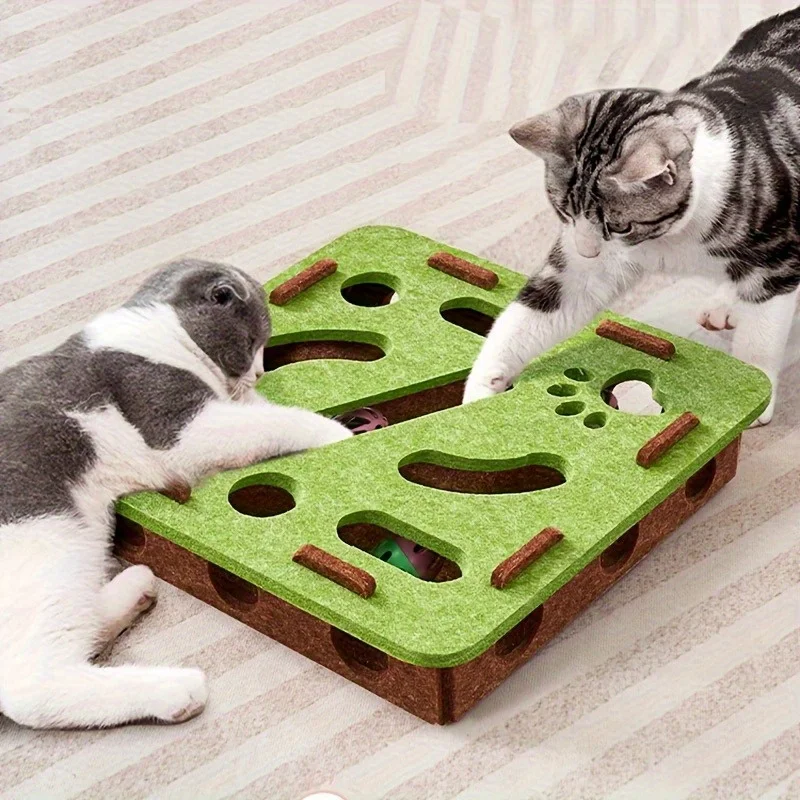 Cat Self-Entertainment Boredom Buster: Interaktive Labyrinthbox mit Kratzbrett, Kratzbaum und Soundspielzeug für verschiedene Szenarien
