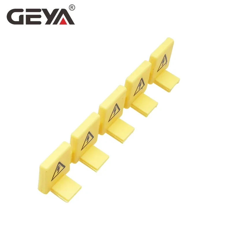 GEYA PIN TYPE MCB Copper Busbar Connector Protect Cover Comb Busbar Teeth Busbar Protector Braces Terminal Caps 5 Teeths