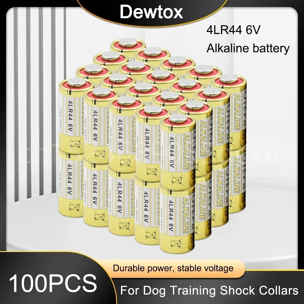 100PCS 6V 4LR44 A544V 4034PX PX28A L1325 4AG13 544 4A76 Alkaline Dry Battery for Dog Training Shock Collars Beauty Pen