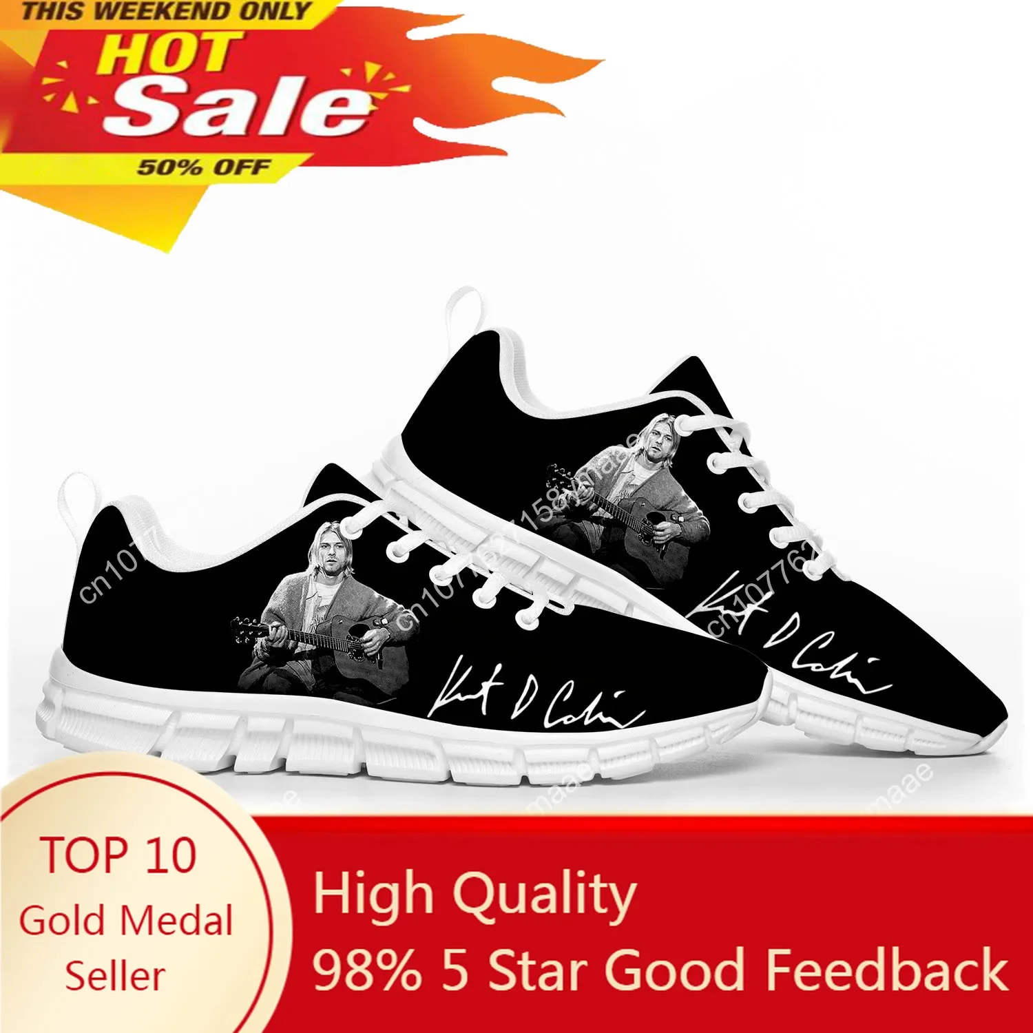 

Kurt Cobain Singer Sports Shoes High Quality Mens Womens Teenager Sneakers Sneaker Customize Couple Shoe White