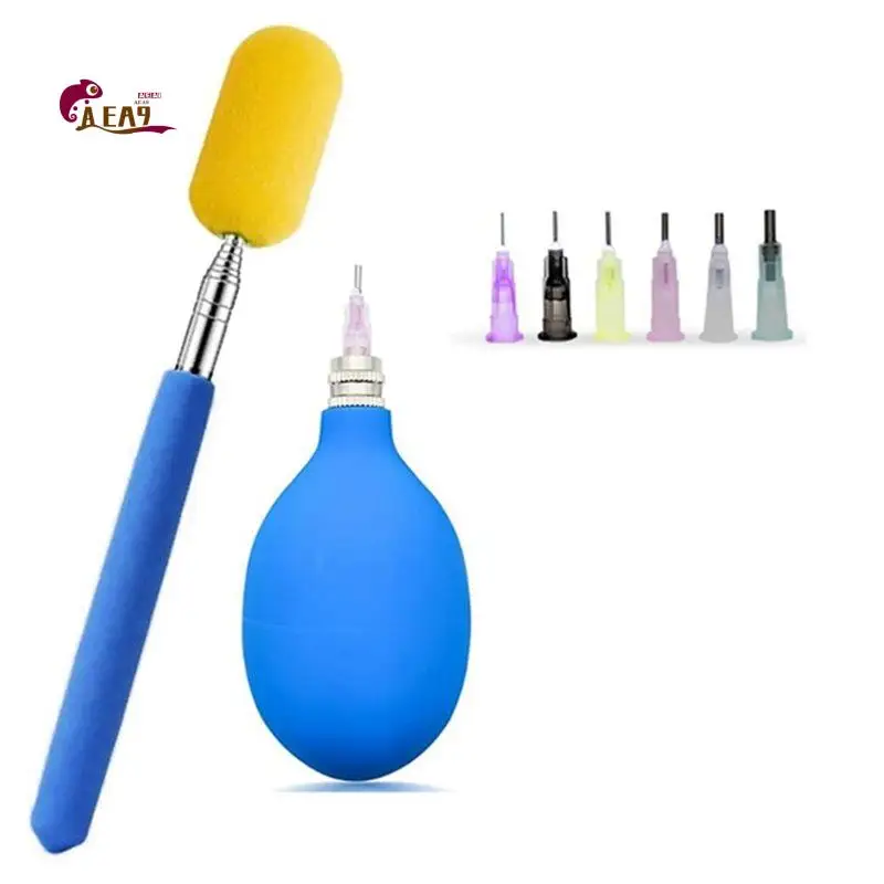 AEA9-Pottery Tools Supplies Precision Applicator With A Telescopic Sponge Stick, Precision Tips Applicator Clay Tools