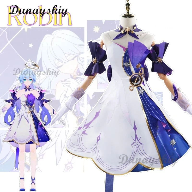 Robin Anime Game Honkai: Star Rail Cosplay Costume Clothes Uniform Cosplay Penacony Singer Music Festival Woman Halloween Party