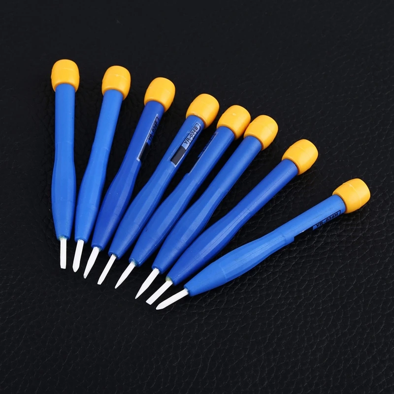Cacciaviti per regolazione frequenza da 8 pezzi Cacciavite precisione in zirconio Cacciavite in ceramica plastica per