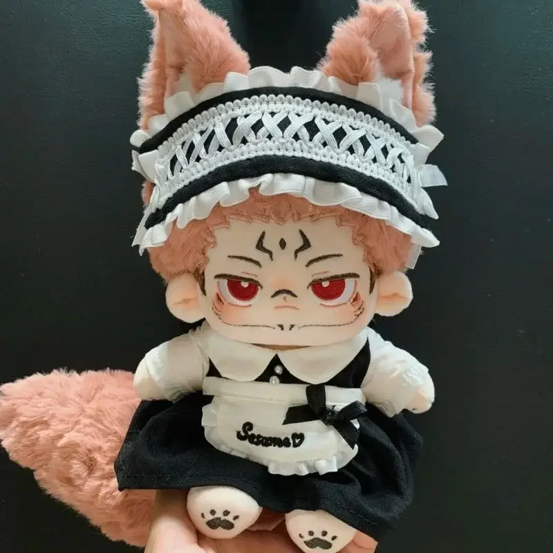 20cm Japanese Anime Jujutsu Kaisen Plushie Ryomen Sukuna Plush Stuffed Doll Body Toys Change Suit Clothes Cosplay Figure Gift