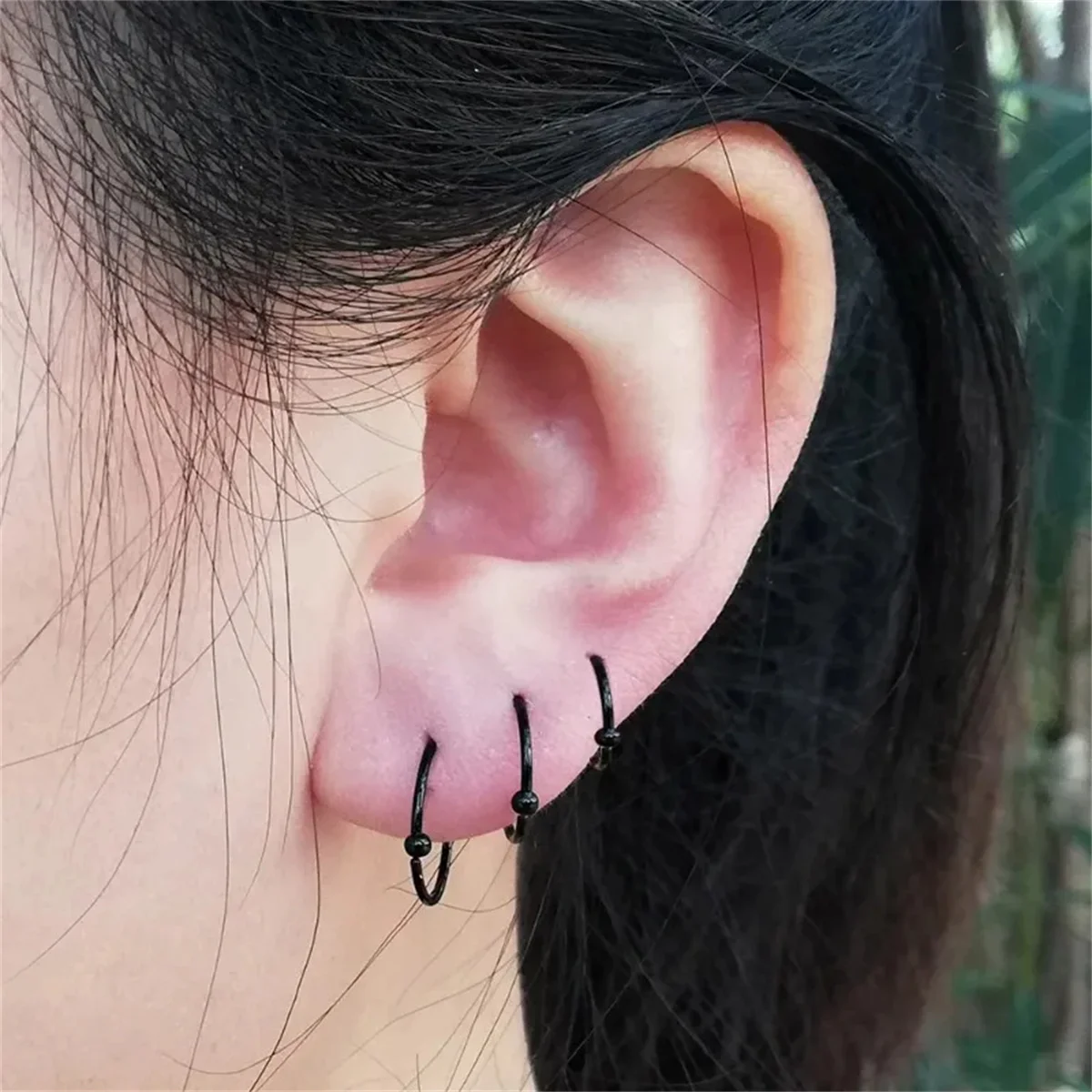 4Pcs 20G 316L Stainless Steel Captive Bead Rings Nose Rings Daith Tragus Cartilalge Hoop Earring Hypoallergenic Piercing Jewelry