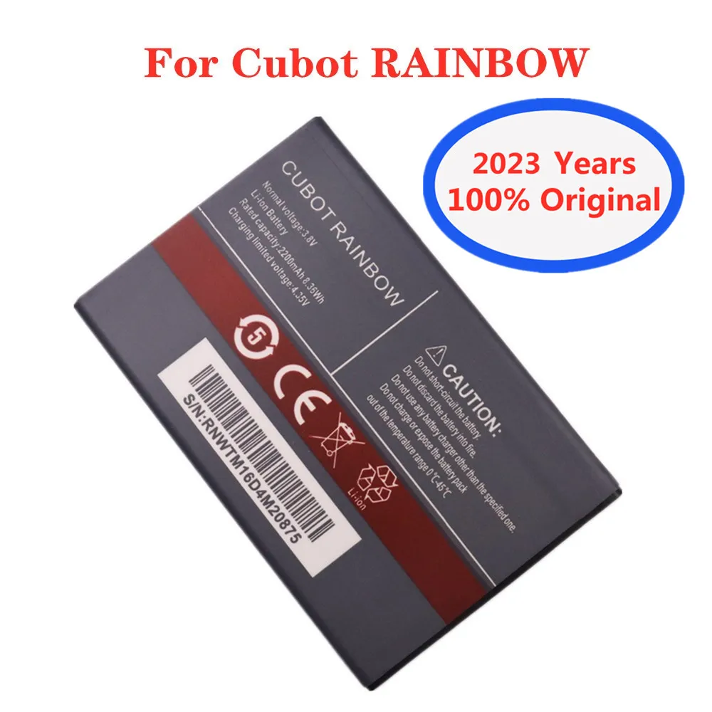 

2023 Years 2200mAh Original RAINBOW Battery For Cubot RAINBOW Mobile Phone Replacement Battery Bateria Batterij In Stock