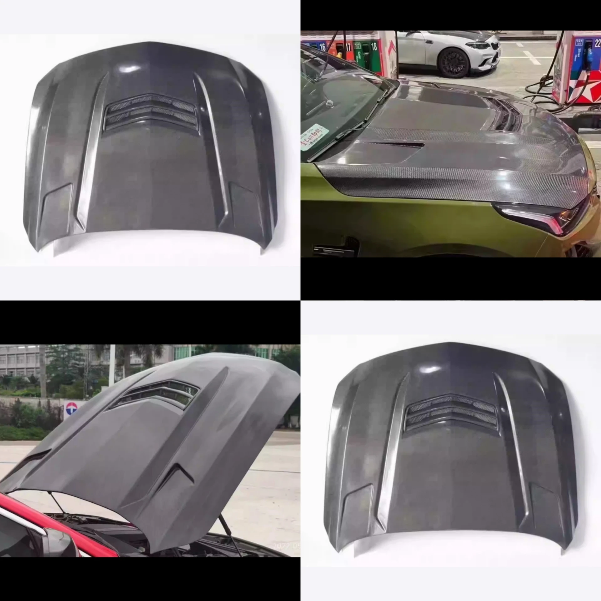 

Carbon Fiber Engine Cover Resin Hood for Cadillac CT5 Convert Light Weight Bonnet Car Accessories