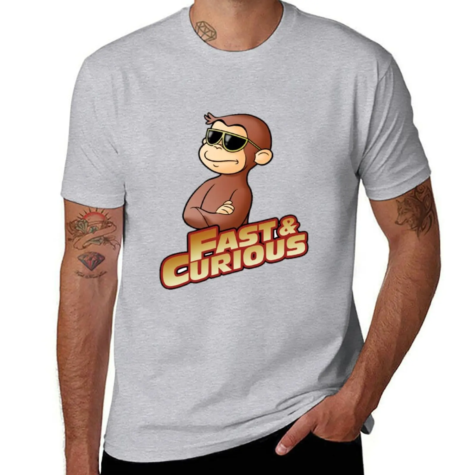 funny and cool curious george monky T-shirt anime clothes shirts graphic tees cute clothes oversized t shirts for men