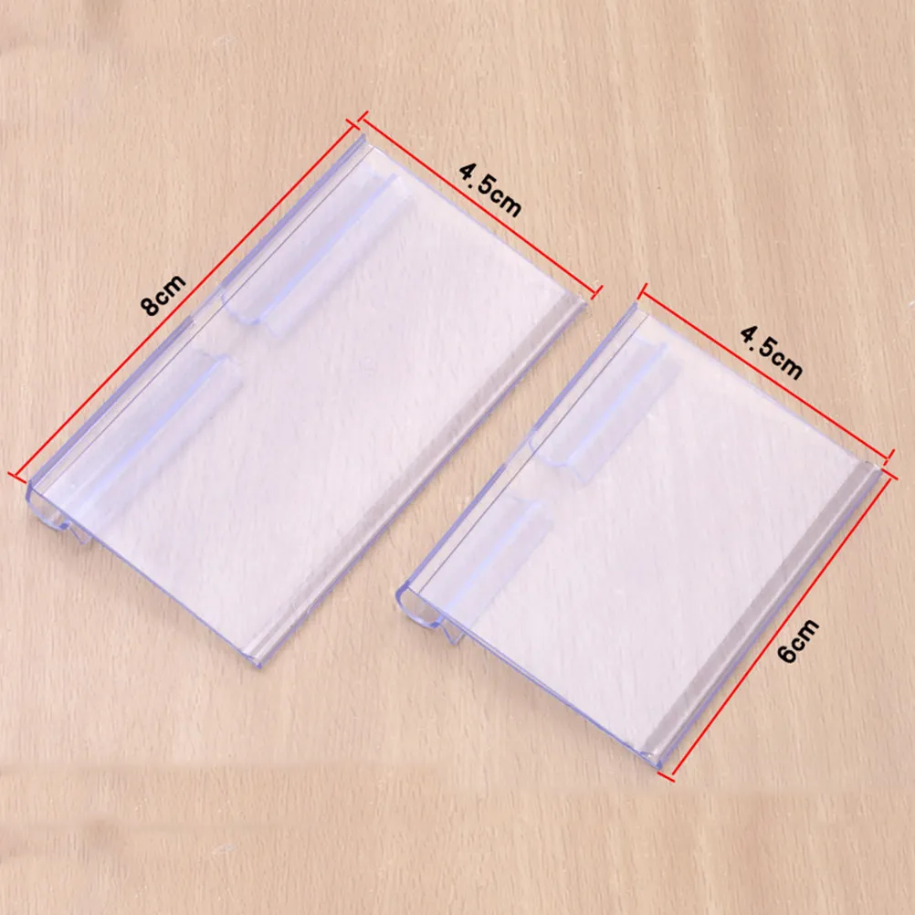 

30Pcs 4.5x6cm Transparent Price Tags Heavy-Duty Plastic Clip Labels Ideal for Supermarket Retail Shop Mall Convenience Store