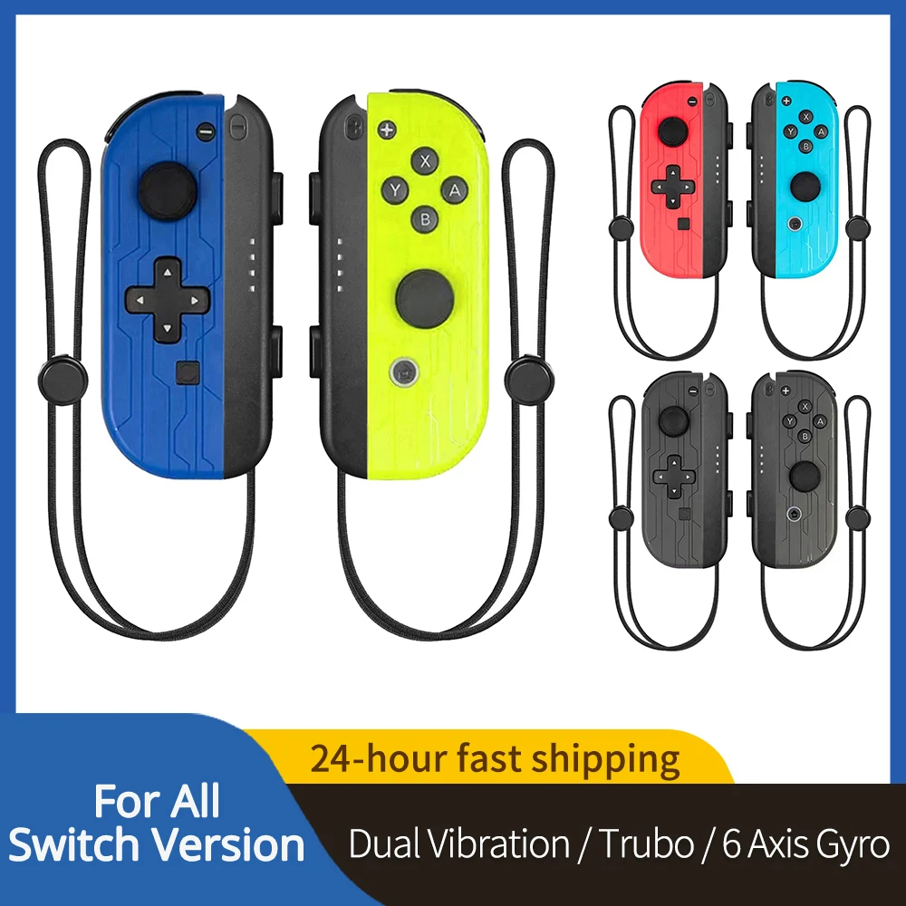 Контроллер Joycons для переключателя/OLED/Lite Joy Pad, консольный джойстик с функцией пробуждения вибрации, беспроводной геймпад без задержки
