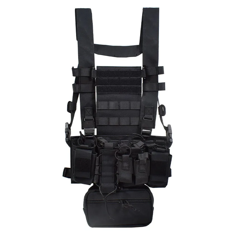 600D Tactical Chest Vest D3 Military Chest Rig Tactical Vest MOLLE System Light-weight Quick-release WarGame Paintball