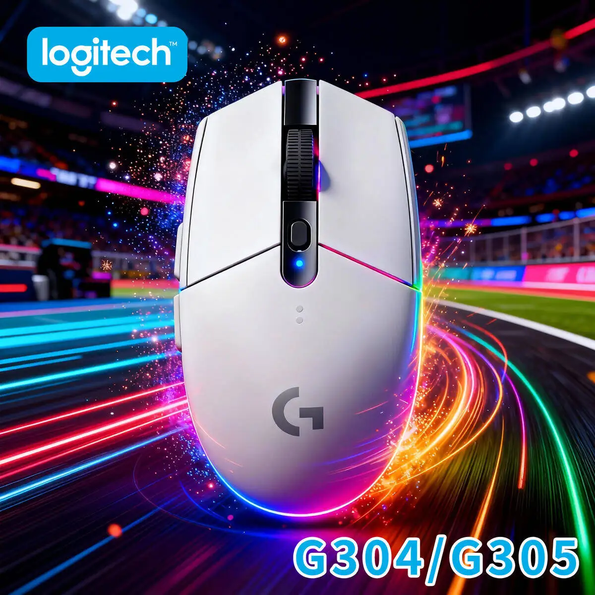 

Logitech G304 Lightweight Wireless Mouse 6 Programmable Buttons for Competitive Gaming