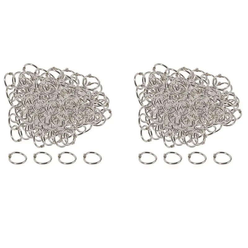 Efficient 200Pcs 19Mm Loose Leaf Binder Rings Key Rings Book Rings Binder Rings For Scrapbook/Album/Craft