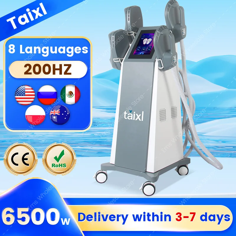 

2025 EMS Professional 6500W Emszero EMS 200HZ RF Body Shaping Slimming Weight lose Burns fat Fitness Machine