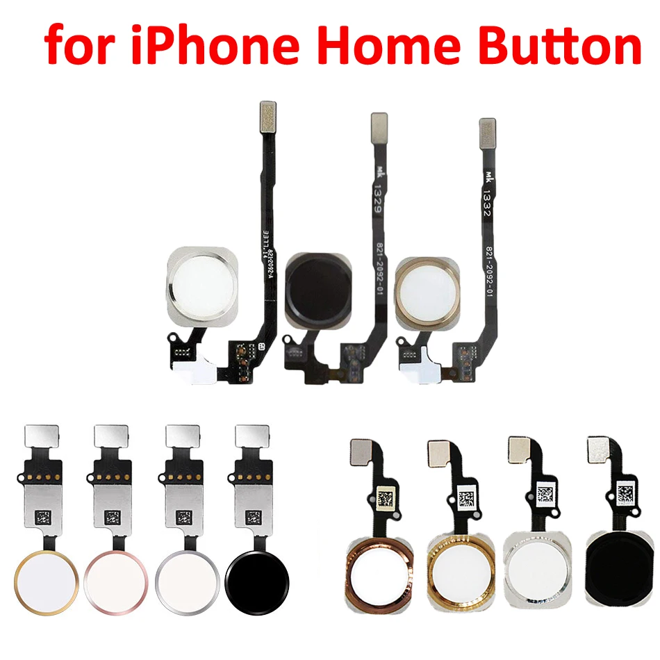 Home Button With Flex Cable Assembly Replacement Mobile Phone Parts For iPhone 6 6Plus 6sPlus 7 7Plus 8G 8 Plus