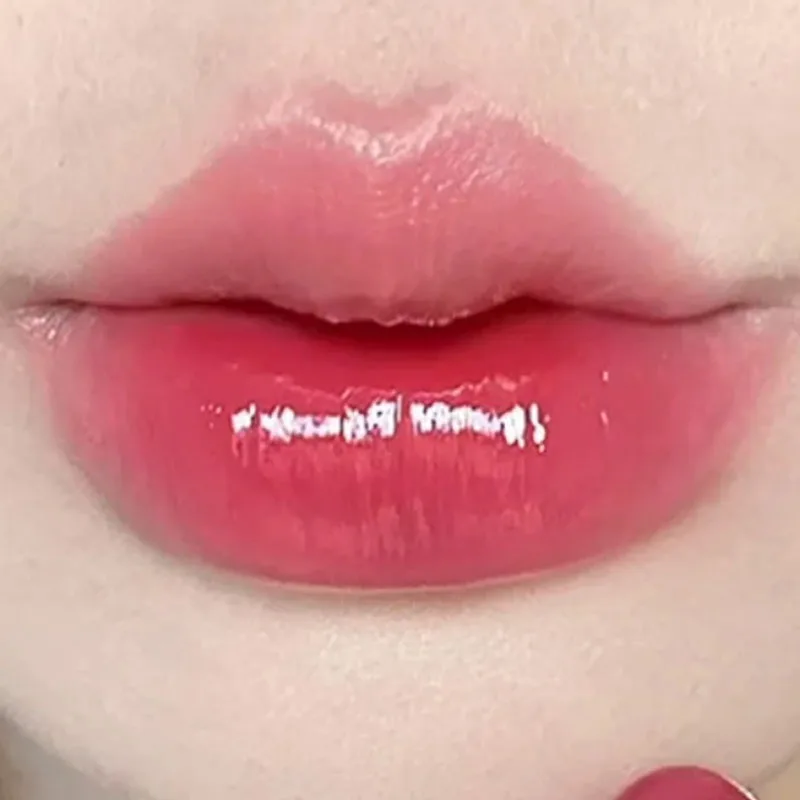 Glossy Mirror Lipstick Makeup Crystal Jelly Solid Lip Gloss Long-Lasting Moisturizing Non Sticky Nude Lips Tint Korean Cosmetics