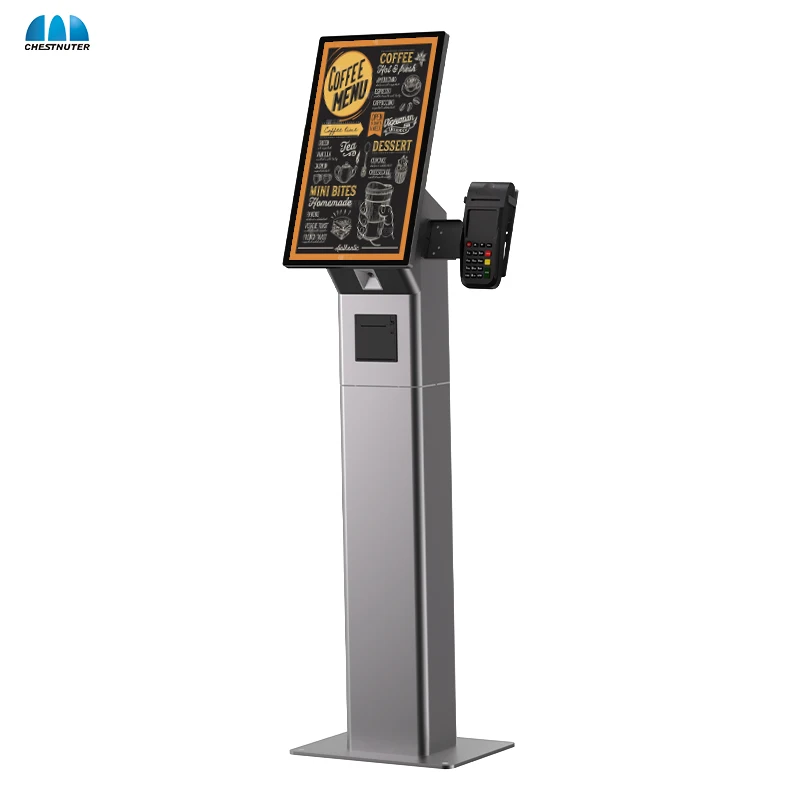 

XSH Smart POS Terminal Self-Service Kiosk | Payment Kiosk Restaurant Ordering & Payment Machine for Fast Food Shop