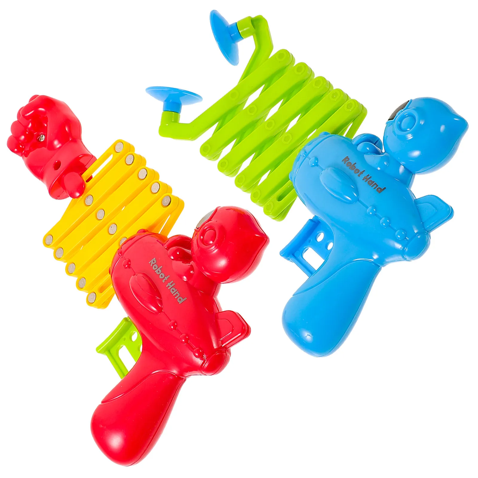 

Набор из 2-х выдвижных роботизированных кулаков-пистолетов: эластичные пружинные игрушки для детей, веселые приколы для вечеринок, забавные игрушки-кулачки