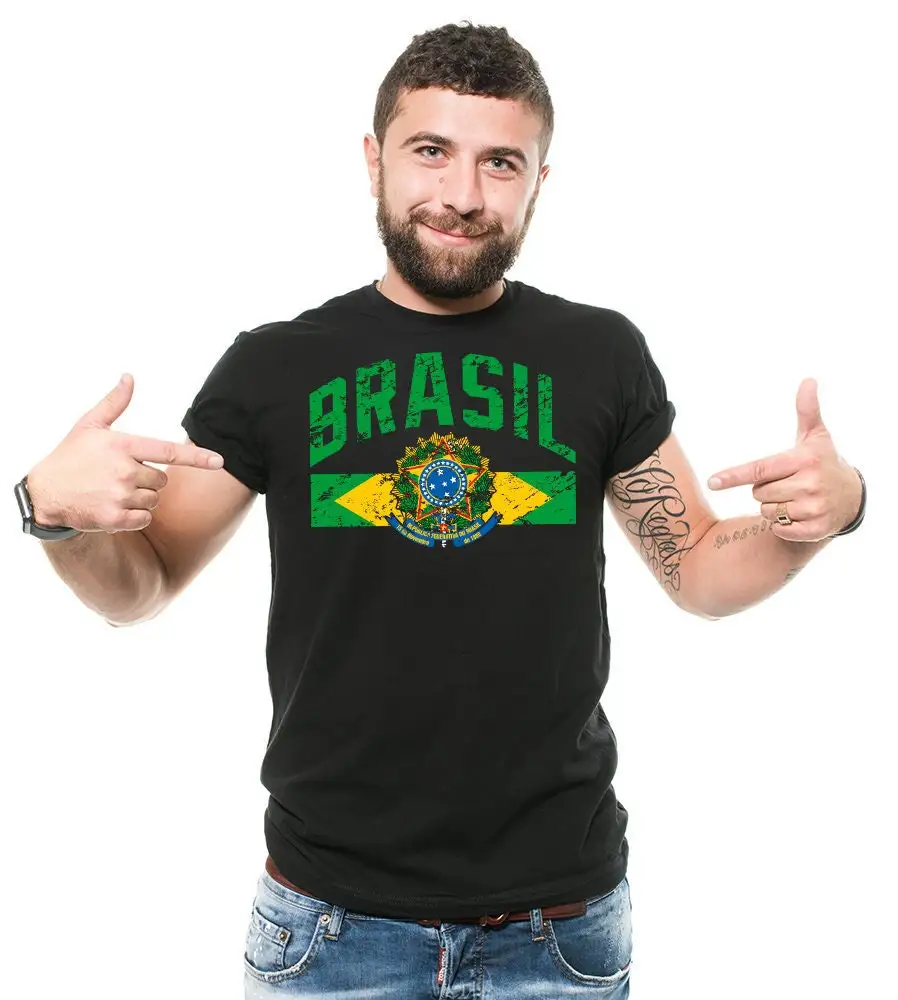 Brasil T Shirt Brazilian Flag Patriotic Nationality Birthday Ideas