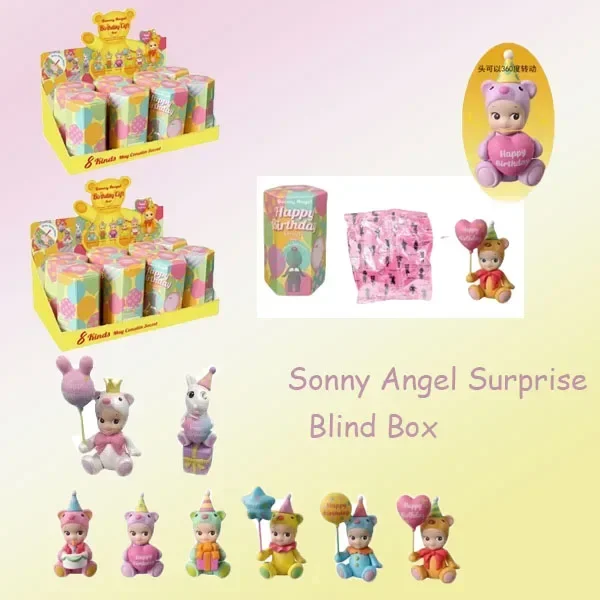 Sonny Angel Blind Box Serie di compleanno Animali Anime Figure Ornamenti Bambole Fan Desktop Car Ornament Regalo di Natale