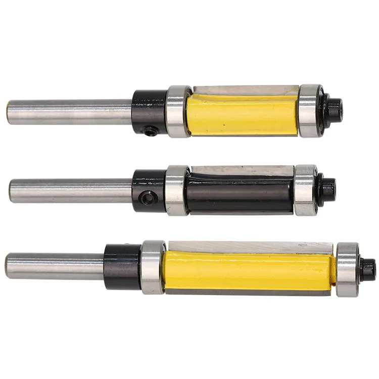 1PC 1/4" 6.35MM Shank Milling Cutter Wood Carving Flush Trim Top & Bottom Bearing Router Bit Milling Cutter For Wood Woodworking