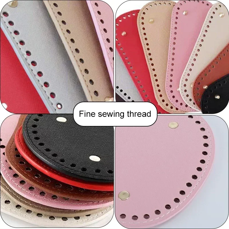 8 Styles Oval Purse Bottom Base For Knitted Bag Leather Bag Base Handmade Bottom With Holes Diy Crochet Bag Bottom Accessories