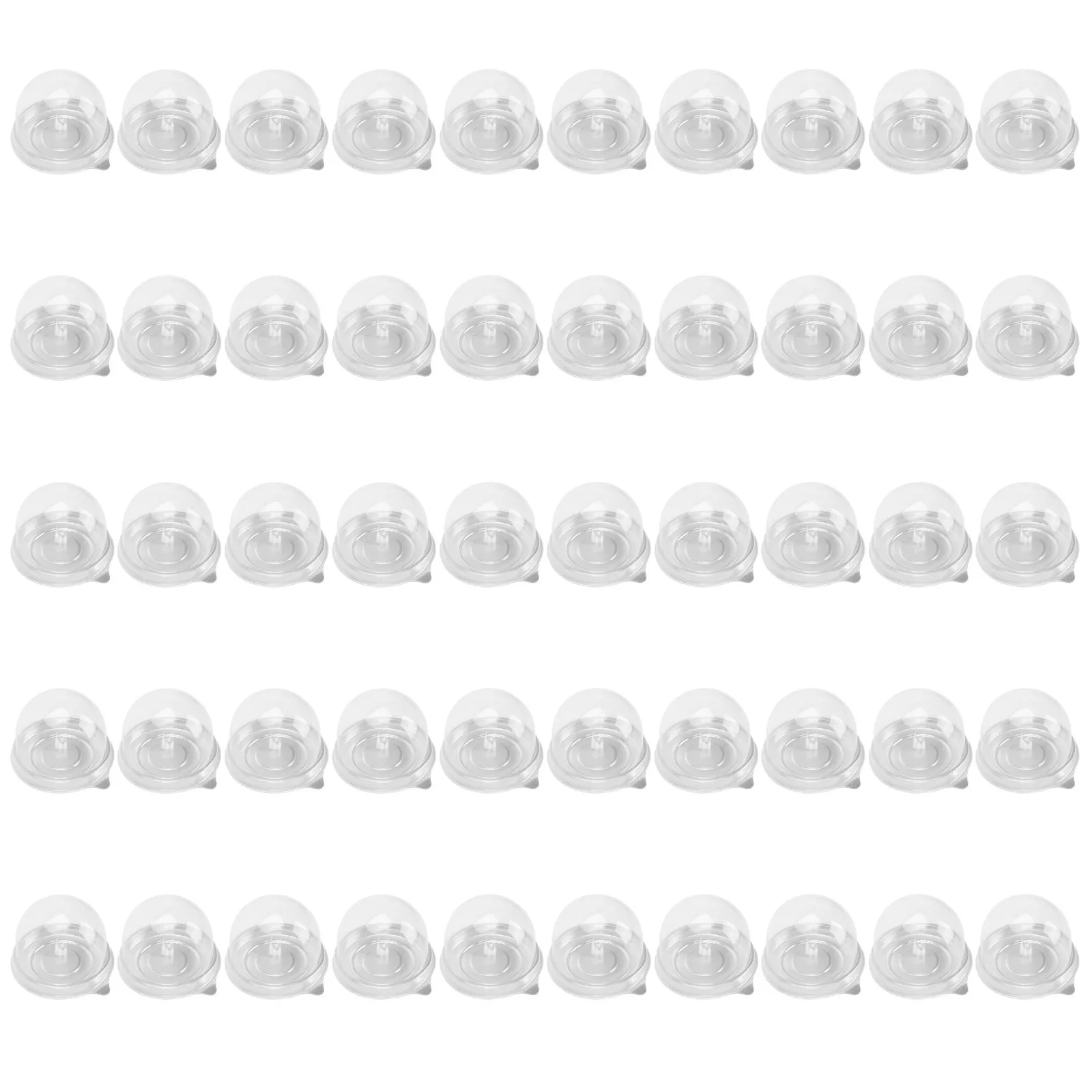 

50pcs Moon Cake Blister Boxes Transparent Dessert Trays For Bakery Packaging Reusable Cake Box Muffin Holder Party Supplies