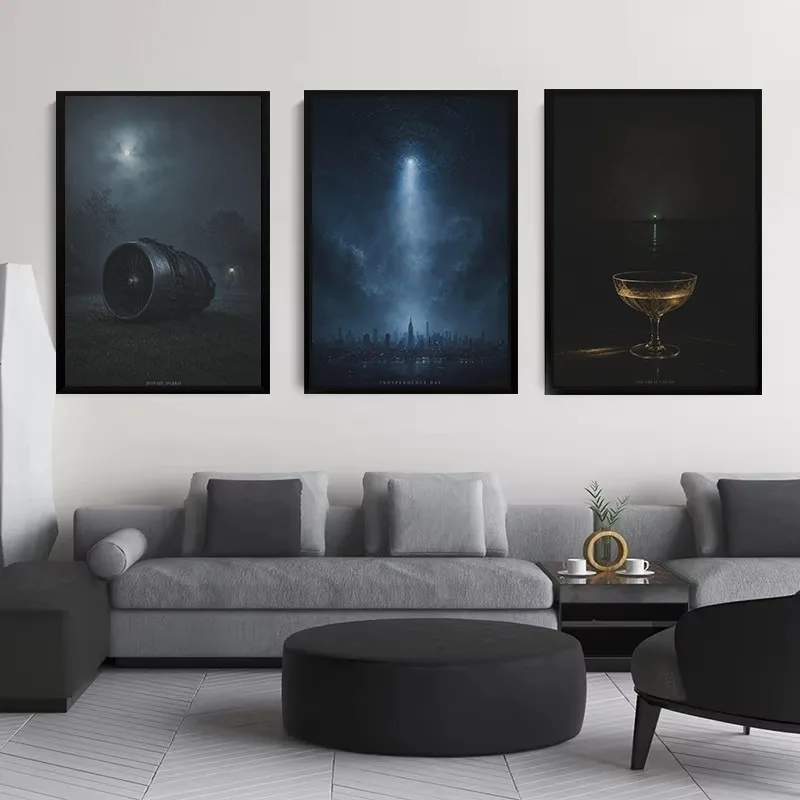 Minimalist Movie Sign Poster Dark Moody Film Print Donnie Darko Arrival Drive Kill Bill Canvas Painting Wall Art Room Home Decor