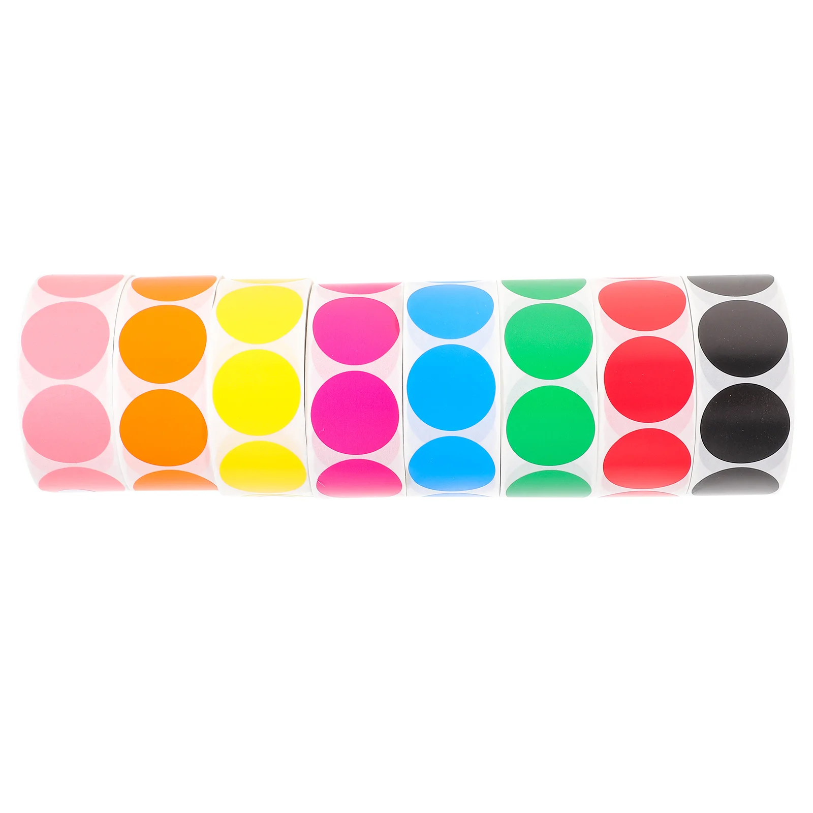 

8 рулонов цветных точечных наклеек, самоклеящиеся круглые этикетки для организации домашнего офиса, классификационная этикетка для сухого стирания