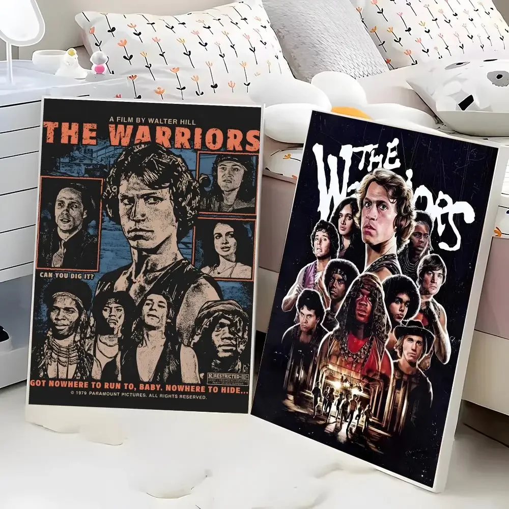 The Warriors Walter Hill Cult Film Street Gangs Coney Island 1979 Classic Calligraphy Poster Eco-Friendly Decor Frameless Canvas