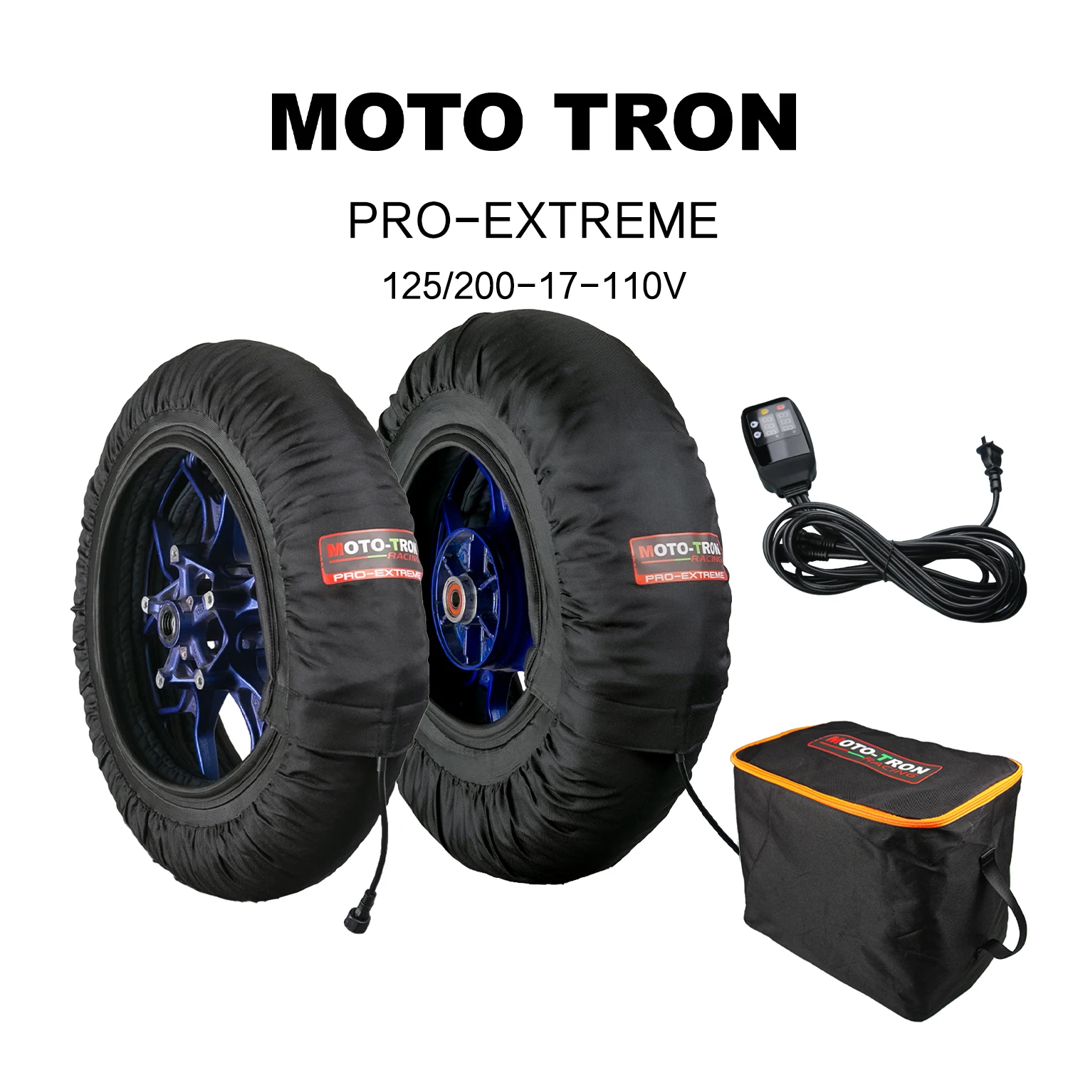 MOTOTRON  - DIGITAL SIDE RIM TYRE HEATERS / WARMERS FOR 1000cc, 125/200/17 110V