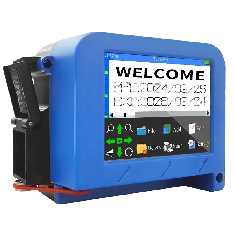 12.7mm Mini Portable Manual Handheld Inkjet Expire Date Code Hand Jet Printer