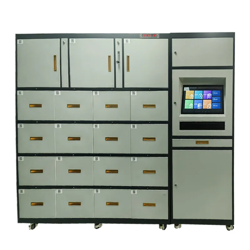 Intelligent storage cabinet, drawer type material storage cabinet, one machine with multiple controls, networked