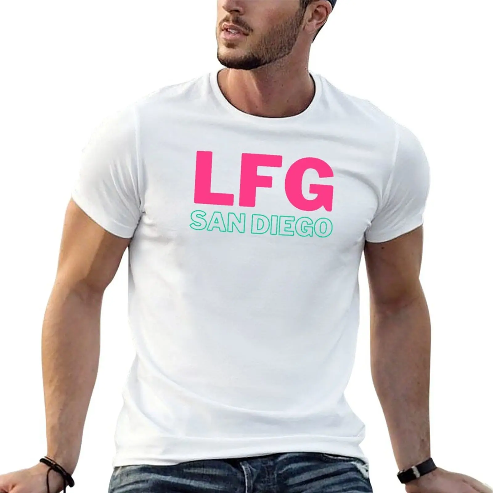 

man funny Fan LFG T-Shirt Diego t cotton man for Green shirt Baseball LFG t and shirts San summer Pink SD