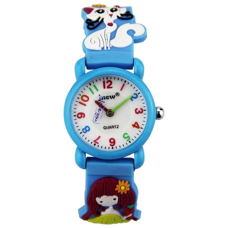 Cartoon Kids Watch Waterproof Cute Cartoon Cat Cherry Blossom Dial Boy Girl Quartz Watches for Children Birthday Gift Reloj