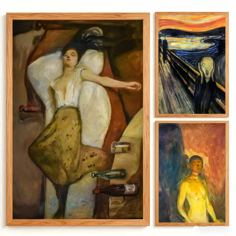Art Munch Poster Wall Art Poster Prints Home Wall Decor Gift for Living Room, Bedroom Bar & Parlor