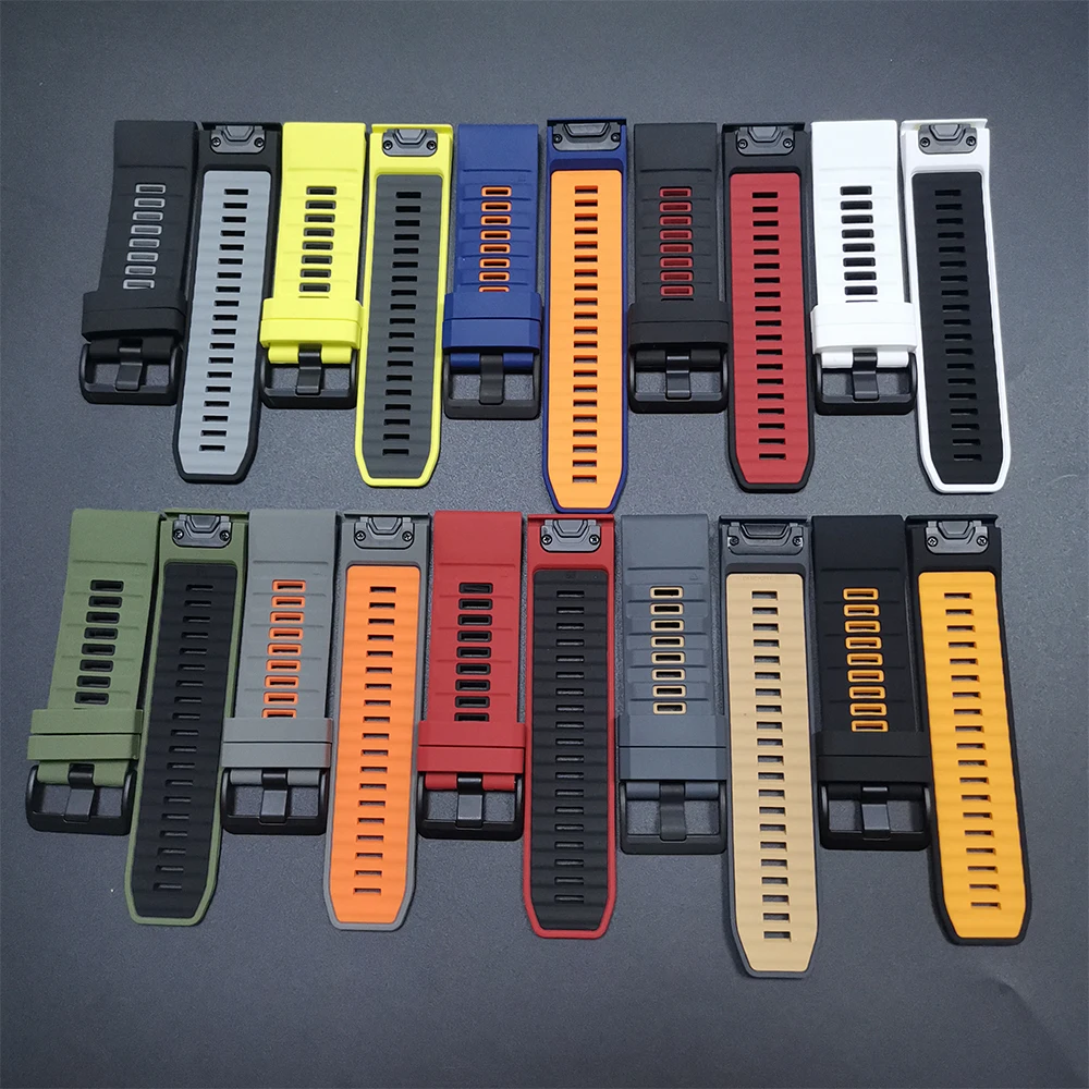 Silicone 22mm 26mm Watch Band for Garmin Fenix8 Epix Pro 47mm 51mm Strap Bracelet for fenix 6 6X Pro 5X 5Plus 7 7X Solar  corrra view 3