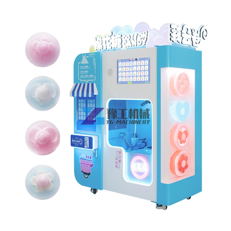 Factory Price Direct Supply Automatic Cotton Candy Maker Self Service Vending Machine Candy Floss Making Machine