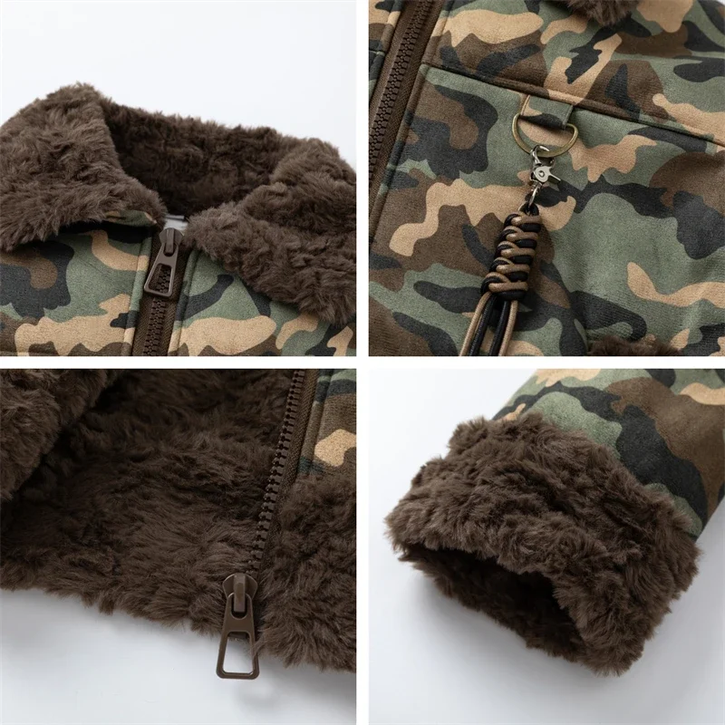 Winter Coats Woman 2024 New Women\'s Winter Short Padded Jacket Camouflage Cropped Berber Fleece Winter Jackets for Women Offers