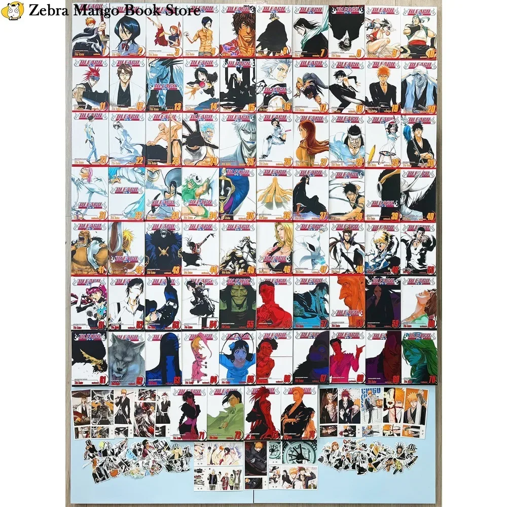 74 Books Realm Bleach Comic Book Kubo Taito BLEAC Japan Youth Teens Fantasy Science Mystery Suspense Manga Comic Book English