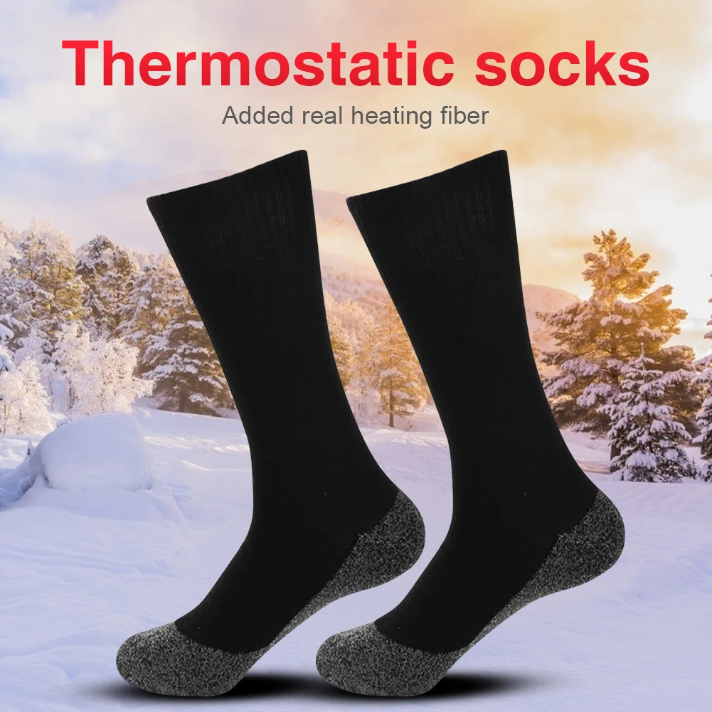 10-1 Pair Self Heating Socks Acetate Fibers Keep Warm Winter Outdoor Socks Compression Stockings Ski Stocking for Shoveling Snow image 3