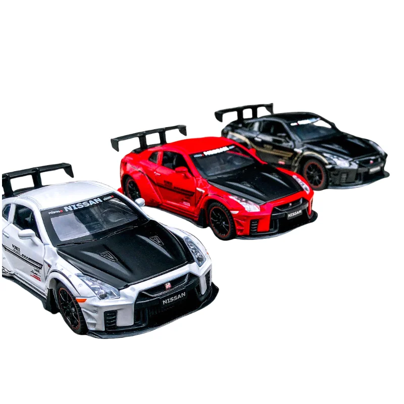 Ares GTR โมเดลไมโครสเกลสำหรับเด็ก, โมเดล mainan mobil Sport เด็กทำจากอัลลอยหล่อจากวัสดุ1:32ให้เสียงเบาเหมาะสำหรับเด็ก