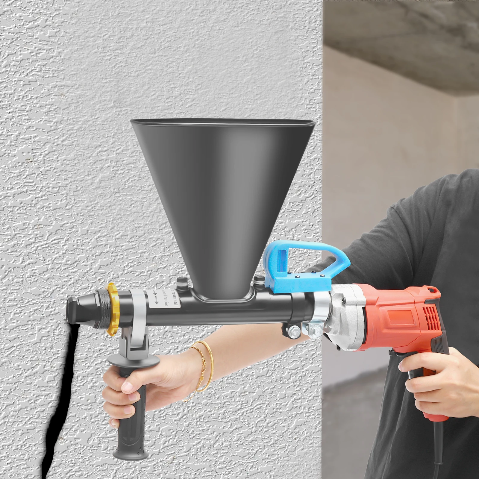 700W Electric Cement Joint Gun Mortar Press Mortar Sprayer With 2 Nozzle 220V