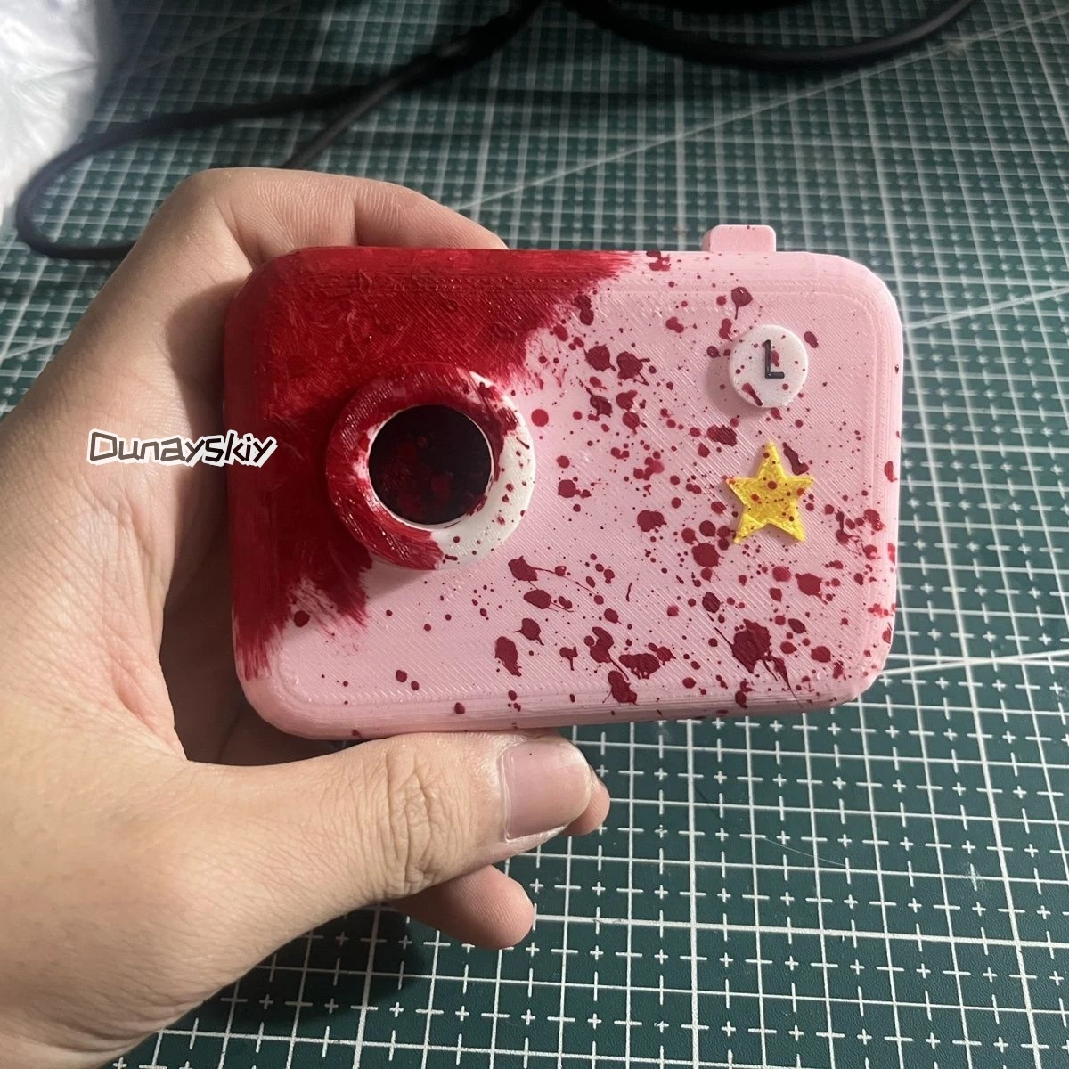 Anime Takopi’s Original Sin Takopy No Genzai Cosplay Happy Blood Stains Camera Prop Pink Accessories Halloween Accessories