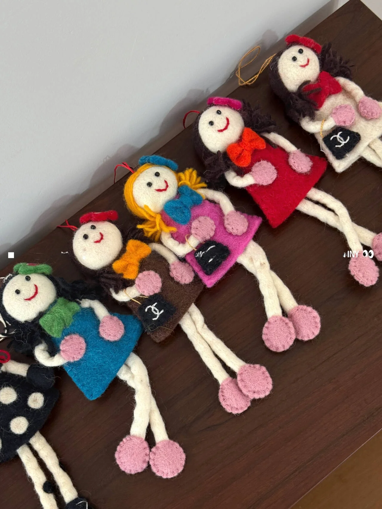 Korean Style Angel Doll Bag Charm Versatile Festive Gift Long Legged Toy Keychain Bag Accessory Trendy Holiday Present