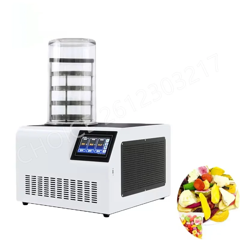 Small Benchtop Chamber Laboratory Vacuum Freezer Dryer Yophilizer Machine Freeze Dried Fruit Lyophilizer Pharmacy Freezer Dryer